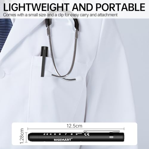 Image of Rechargeable Pen Light for Nurse, 2Packs Rechargeable LED Medical Pen Light, Warm&Cool White Light, Portable Medical PenLight for Nurse, Doctor, First Aid, EMT, Nursing,Nursing Student Black1+Silver1