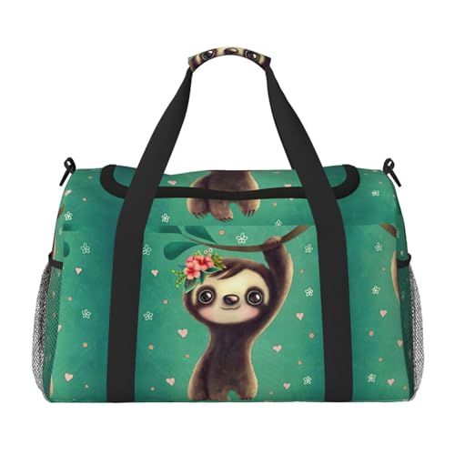 Sac de week-end paresseux noir taille unique pour les voyages des femmes