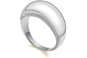 Silver Plated Alloy Circle Dome Ring