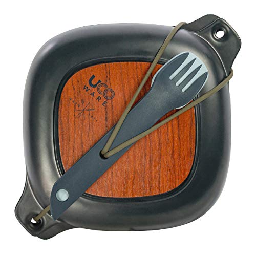 UCO 5-Piece Lunch Kit with Bowl, Plate, and 4-in-1 Spork Utensil Set, Stone Blue