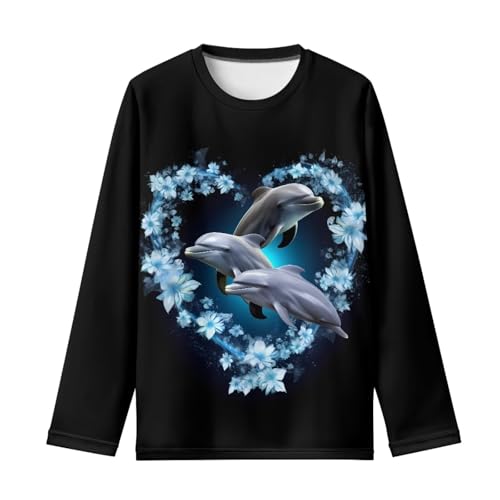 Image of Girls Basic Tee Shirts Outdoor Long Sleeve Shirt Winter Clothes Size 3-16 Top Fall Clothes Gift for Holiday
