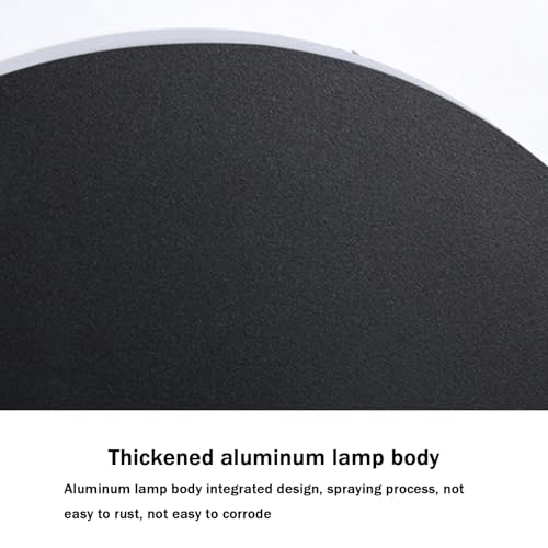 Luz de pared pasillo con diseño orbicular negro para ambientes modernos 3