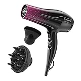 REMINGTON D5950 Ultimate Smooth Dryer, 3 Heat + 2 Speed Settings + Cool Shot, Black/Purple