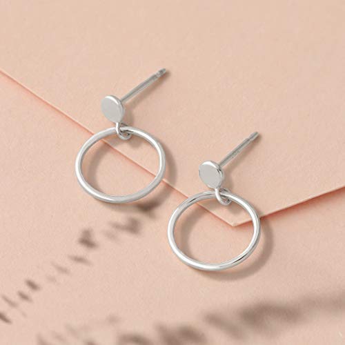 Boma Jewelry Sterling Silver Circle Drop Post Earrings4