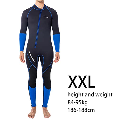 Chaqueta Wetsuit Top para Hombre 3mm Neopreno, Traje de Buceo con Cremallera Frontal y Mangas Largas para Natación, Snorkel, Buceo y Surf miniatura 3