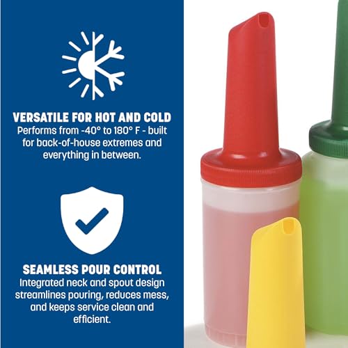 Carlisle FoodService Products Pourplus Store 'N pour Bottle Spouts pour Spouts with Integrated Neck for Bar, Kitchen, and Restaurants, Plastic, 3.5 Pouces Diamètre, Blanc, (Pack de 12) – vue 3