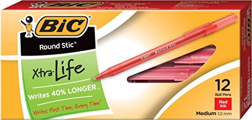 Stylo bille BIC pointe moyenne rouge écriture fluide et nette