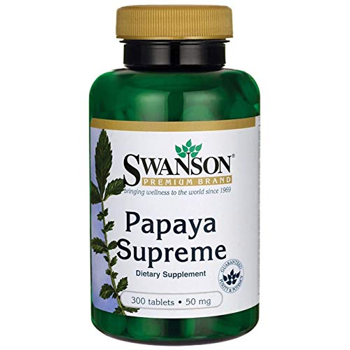 Swanson Papaya Supreme 50 Milligrams 300 Tabs Enzyme #TOP1