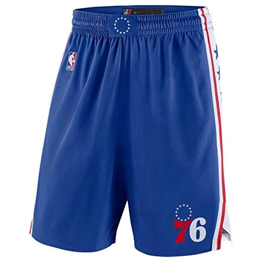 Philadelphia 76ers Youth 8-20 Official Swingman Performance Shorts (Youth - Large, Philadelphia 76ers Blue Icon Edition Shorts)