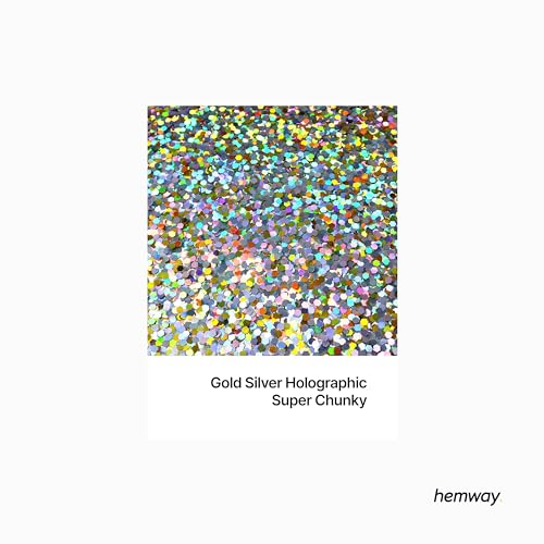 Hemway Ultra Sparkle Glitter Gold Silver Holographic 100g Super Chunky - Image 2