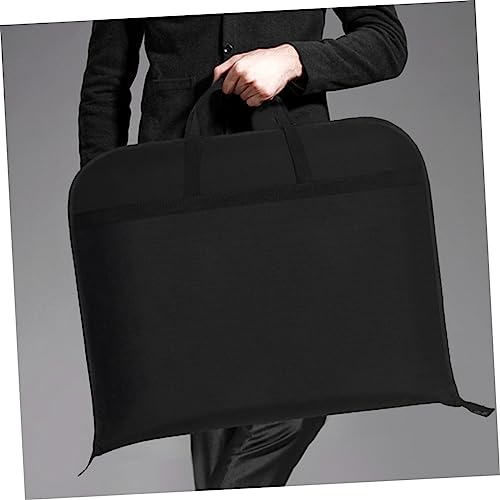 PRETYZOOM 2pcs Garment Bag for Travel Breathable Suit Cover Gusseted Design for Portable Oxford Storage Bag Black3