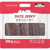 PALMY DAYS ドッグフード カモジャーキー, 犬用おやつ, 100%天然カモ肉, 500g (100g x 5パック), 3ヶ月以上の犬向け, 個別包装