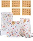Acual 50 Stück Geschenktüten,Papiertüten,Geschenktüten Kindergeburtstag