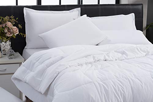 Kit Edredom Queen 200 Fios 100% Algodão 6 Peças Casa Dona Branco