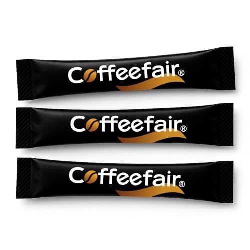 Coffeefair Zuckersticks Schwarz 1000 x 3,6 Zucker, weißer Portionszucker, Feinzucker portioniert, ideal für die Gastronomie oder das Büro
