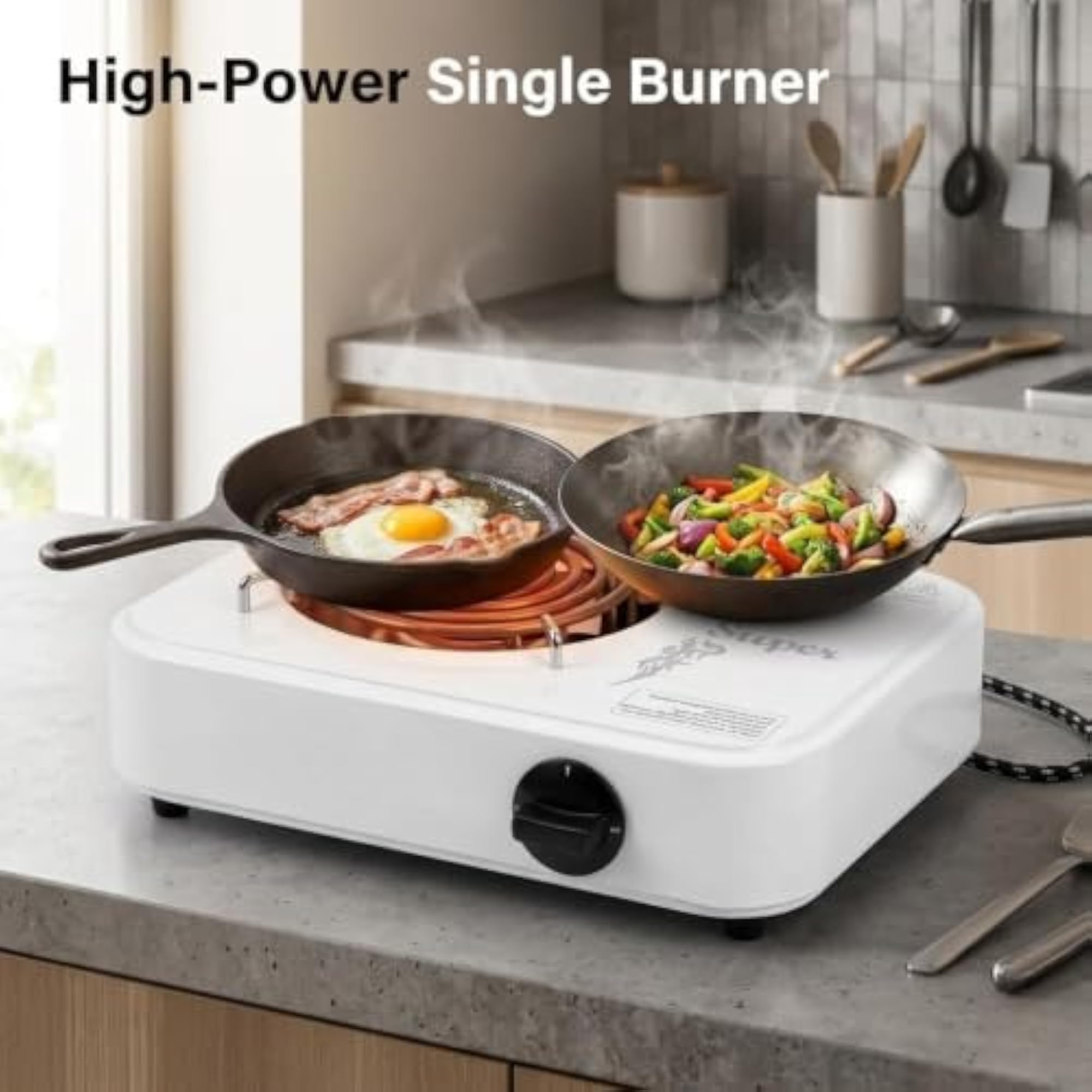 2000W Compact Kitchen Cooking Plate, Durable Iron Heating Plate