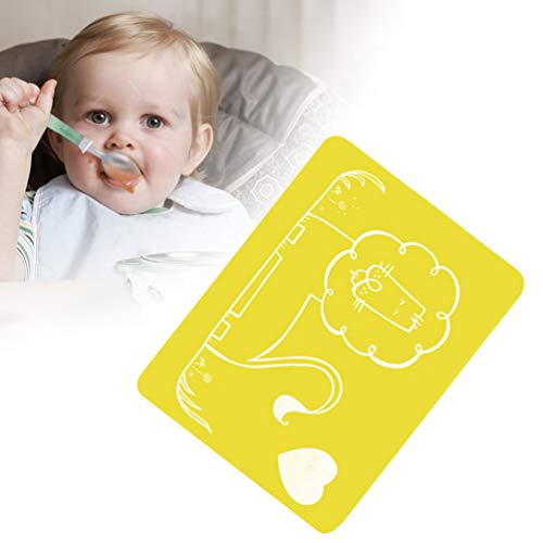 1PC Jogo americano infantil de silicone antiderrapante flexível com padrão de leão 40 x 30 cm prátic