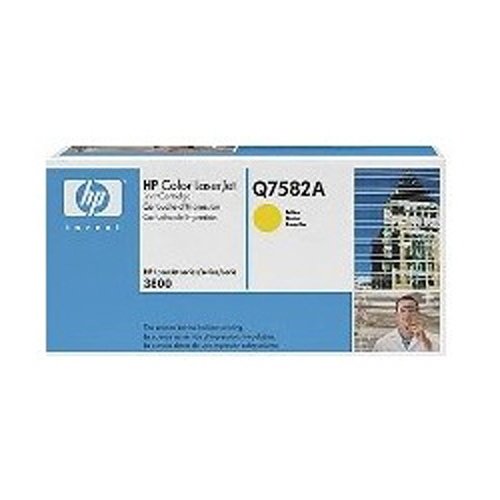 Toner d'origine HP Q7582A jaune laserjet cp 3505 dn cartouche couleur