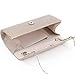 Naimo Flap Dazzling Small Clutch Bag Evening Bag With Detachable Chain (Champagne)