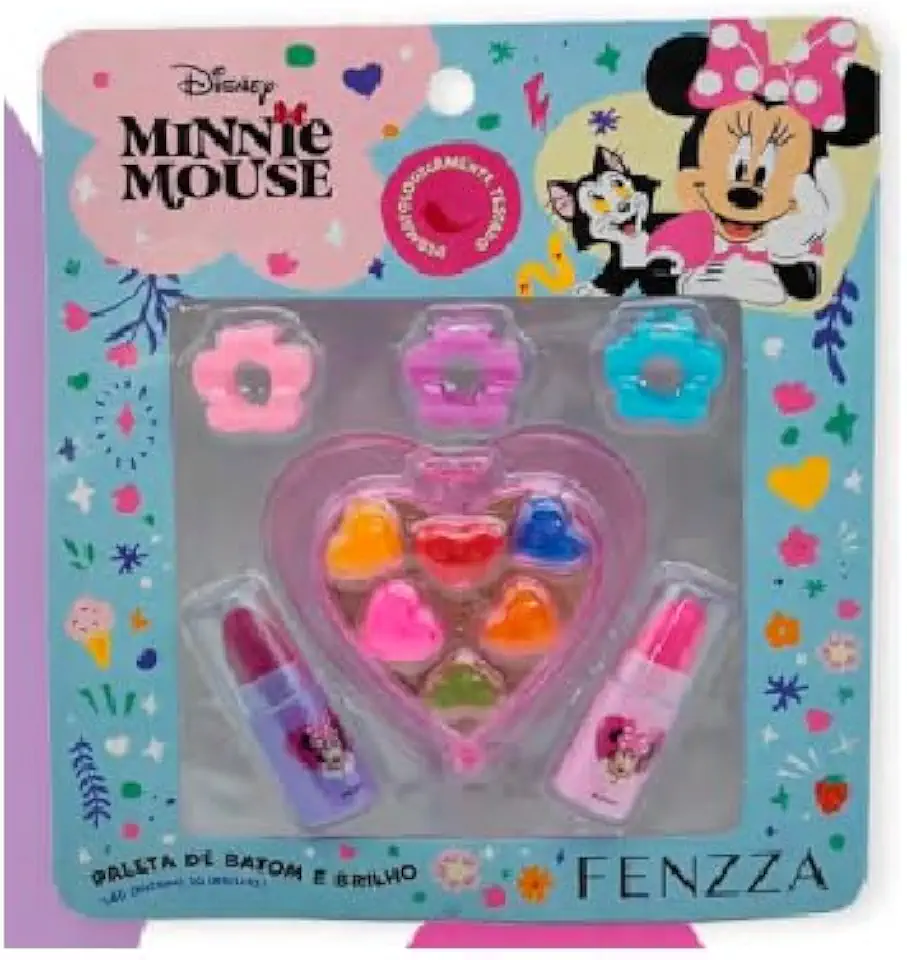 Kit Maquiagem Teen Minnie - FENZZA Disney Minnie Mouse Makeup - Presente Menina, Ref DIS044