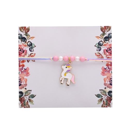 Image of ascension Unicorn Kids Rakhi with You Are My Hero Fridge Magnet & Roli Chawal Tilak Set | Cute Cartoon Designer for Boys & Girls | Raksha Bandhan Gift Combo for Brother | Premium Thread Rakhi