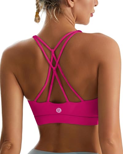 Image of RUNNING GIRL Sports Bras for Women,Padded Sports Bra Tank Top Sexy Crisscross Back High Impact Longline Workout Yoga Bra