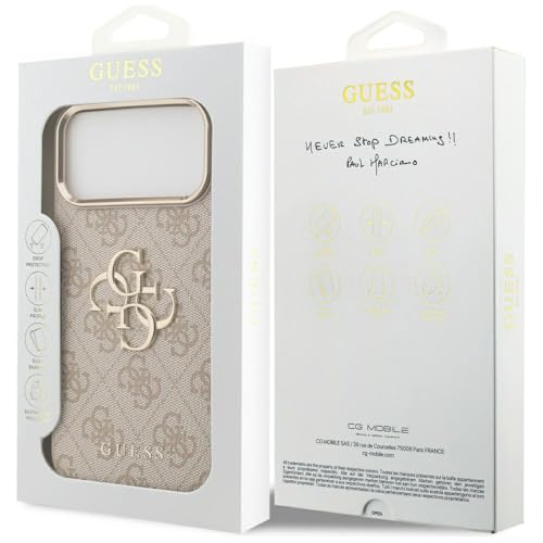 Guess Big 4G Classic Logo Case for iPhone 17 Pro Max 6.9 Gold - vue 9