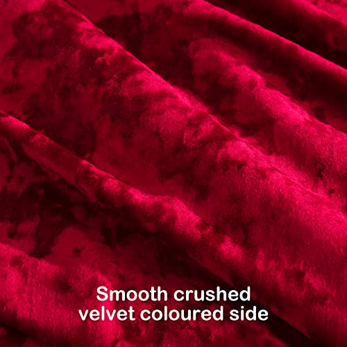 Luxury Crushed Velvet Sherpa Fleece Throw Blanket, Reversible Soft Thick Warm Plush Throw Fuzzy Blanket For Sofa, Couch And Bed, Travel, 50"X60", Red #TOP2