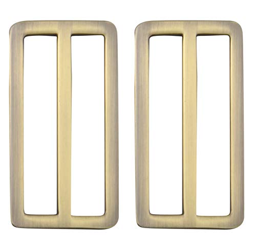 Allinone 50Mm/2" Metal Slider Tri Glide Buttons Webbing Strap Adjustable Buckle Fastener For Diy Leather Craft Beg Belt Strap Accessories (Bronze 5Pcs) #TOP15