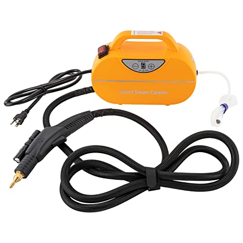 Steam Cleaner 1800W Car Steam Cleaners for Home Use Wet and Dry Adjustable Portable Steam Cleaner for Cleaning with Torch High Pressure Steam Cleaner for Car Detailing-Yellow