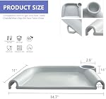 Plateau à manger pour bébé en silicone compatible avec chaise de table rapide & Autres Chaises Hautes Hook-On, Chaise de Table Rapide Portable Clip-On Baby Tray, Lave-vaisselle Safe & BPA Gratuit (Gray)