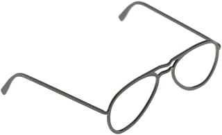 Milageto 1/6 Scale Action Figure Eyeglasses Sunglasses Eyewear Vintage Style Accessories for 12inch DID HT DML/Kumik, Black