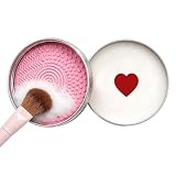 Sapone detergente per pennelli da trucco, tappetino di pulizia a forma di cuore, detergente per pennelli cosmetici, per trucco, fondotinta, , spugne, cosmetici, nappe, bronzer