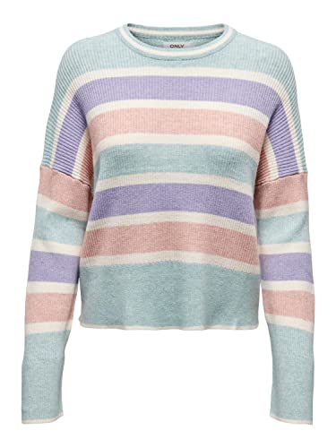 S, Blue Fog/Stripes: Cappello Bianco Mel/Heirloom Mel/Rosa Melange