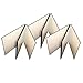 Ashley Productions Folding Blank Game Board, 18" x 18", Pack of 3