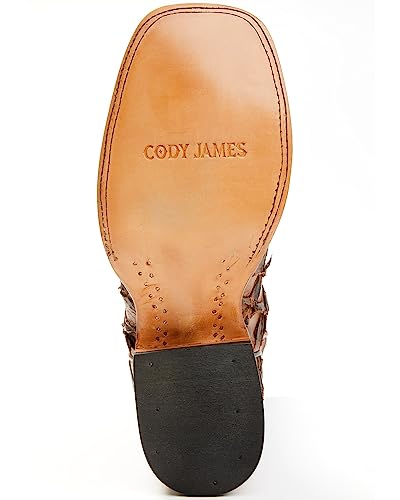 Cody James Men's Pirarucu Exotic Boot Broad Square Toe Brown #TOP6