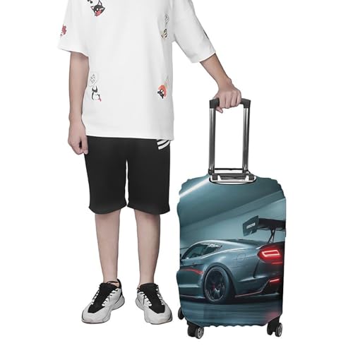 Luxury Sports Car Luggage Cover, Elastic Luggage Protector Fits 19-32in Suitcases, Washable & Anti-Scratch Suitcase Cover for Men Women M 7