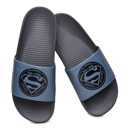 Image of YOHO Sliders for Men | Comfortable and Lightweight Slides | WB Cartoon & Comic Characters: Batman,Superman,Tom & Jerry,Rick & Morty,Big Bang Theory, Friends and Scooby Doo for Boys