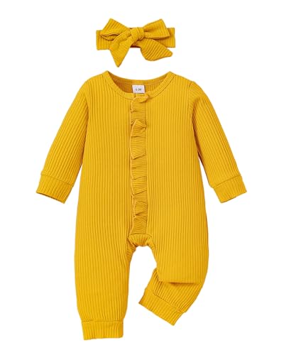 Image of Mioglrie Newborn Baby Girl Clothes One Piece Jumpsuits Clothes Short Sleeve Rompers Summer Clothes for Baby