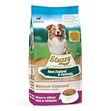 Stuzzy, Cibo Secco per Cani Adulti al Gusto Cervo, Croccantini - Linea New Zealand & Australia Formato Sacco da 12 Kg, packaging may vary