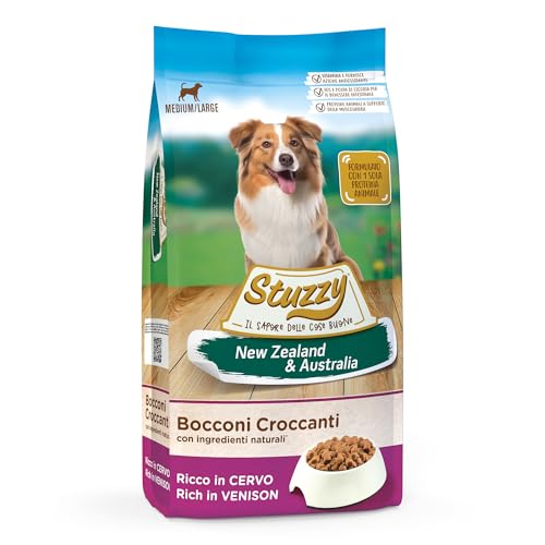 Stuzzy, Cibo Secco per Cani Adulti al Gusto Cervo, Croccantini