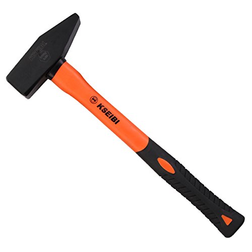 Image of KSEIBI 271465 Machinist Engineers Hammer, Forged Steel Cross Peen Sheet Metal Hammer, Blacksmith Forging Tools (Anti-Slip Handle, 3.30 lb / 1500 grams)