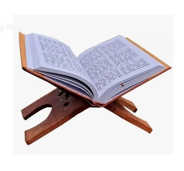 Support de livre Shiv Puran pliable en bois pour lecture et prière