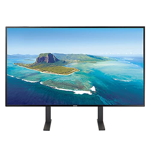 Image of SAFWE TVBS 1832 Universal TV Base Stand | Tabletop Mount for 14-32 Inch LCD & LED TVs | VESA Compatible up to 100x200, 200x200, 200x300 mm | Black Finish TV Stand for Desk Table