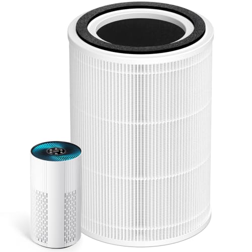 Image of 1 Pack HAP604 Replacement Filters For ECOSELF HAP604 Air Purifier True HEPA | HAP604 HEPA Filter & Activated Carbon - 360 Intake & Outlet, 3-in-1 Filtration for Pet, Wildfire Smoke, Odors, Pollen & Dust