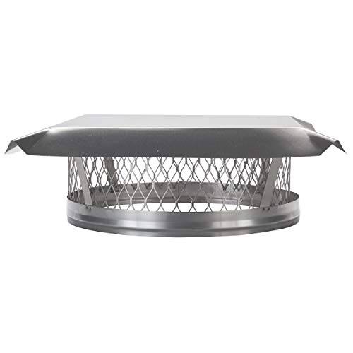HY-C LC14 Round Stainless Steel Clamp on Single Flue Liner Chimney Cap, 14 Inch, Gray - Thumbnail 4