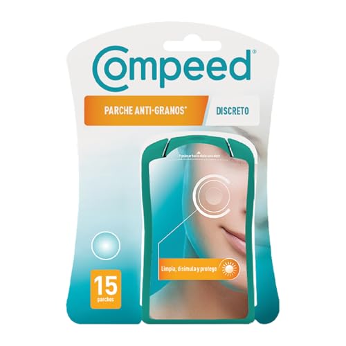 COMPEED Parche Anti-Granos, Tratamiento Acné, Uso Diurno Limpia, Disimula y Protege, 15 uds.