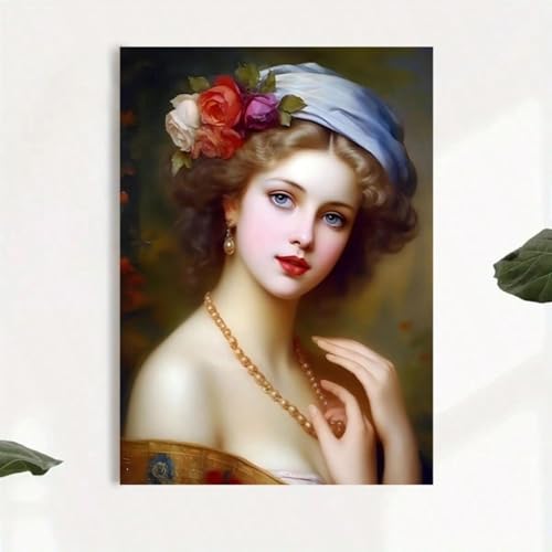 Art mural portrait de femme et toile artistique classique