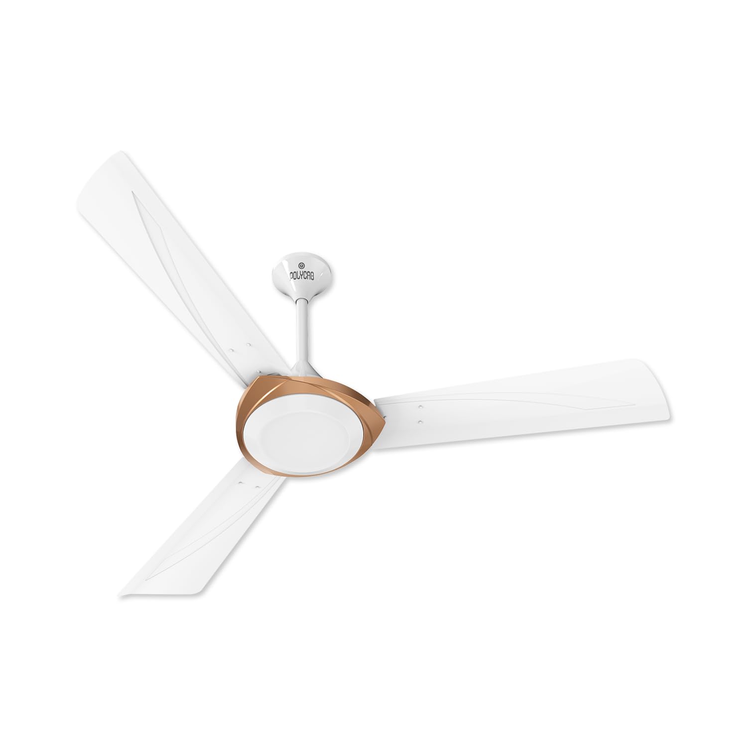 Polycab Superb Neo Star Rated, 1200mm Ceiling Fan For Home | High Speed & Air Delivery | Saves Up To 33% Electricity, Rust-Proof Blades, 52 Watt | 2-yr Warranty【White Bronze Gold】-image-7