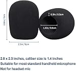 6 Pack Foam Microphone Covers, Thick Handheld Mic Windscreen Pop Filter for Standard Microphones, Washable Sponge Sleeve for KTV, Singing, Podcasting and Stage Performance (Black)